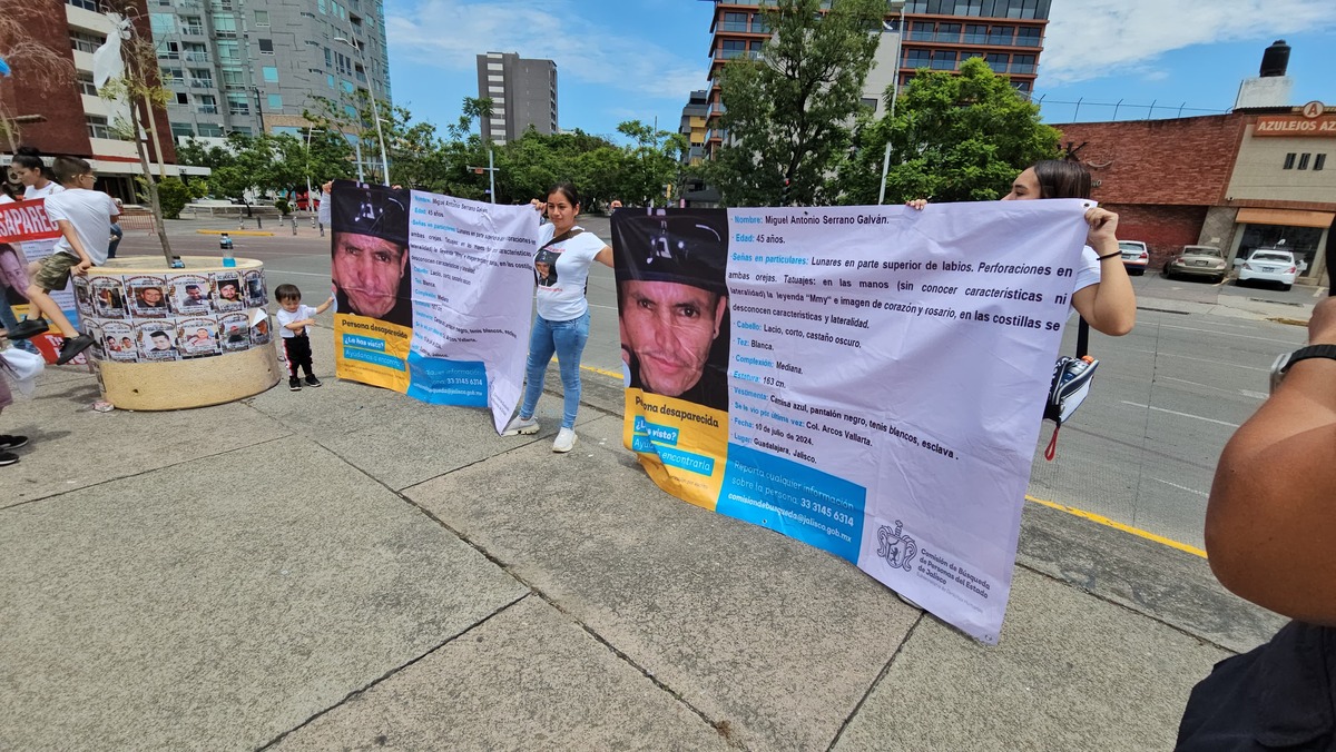 Marcha para exigir la aparición de Miguel Antonio Serrano Galván. (Juan Carlos Munguía)