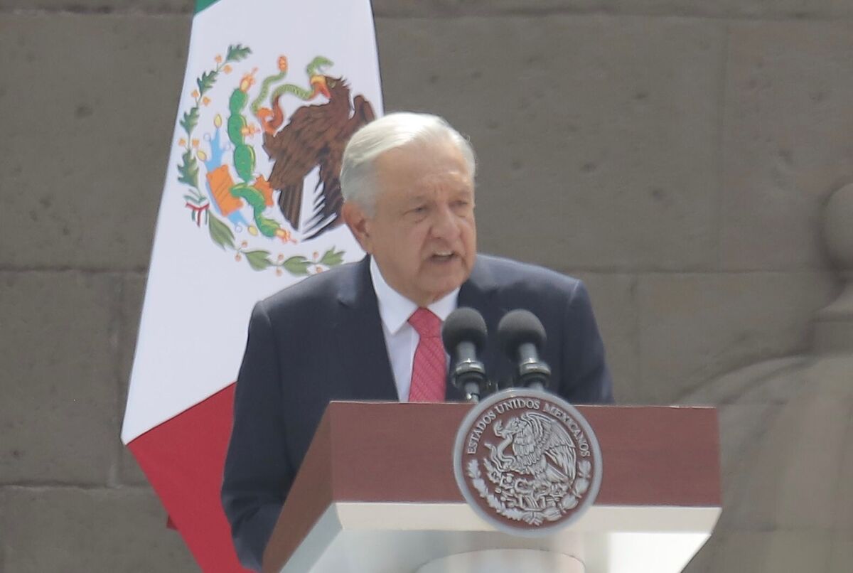 El presidente López Obrador en su último informe de gobierno. Foto: (Ariel Ojeda)