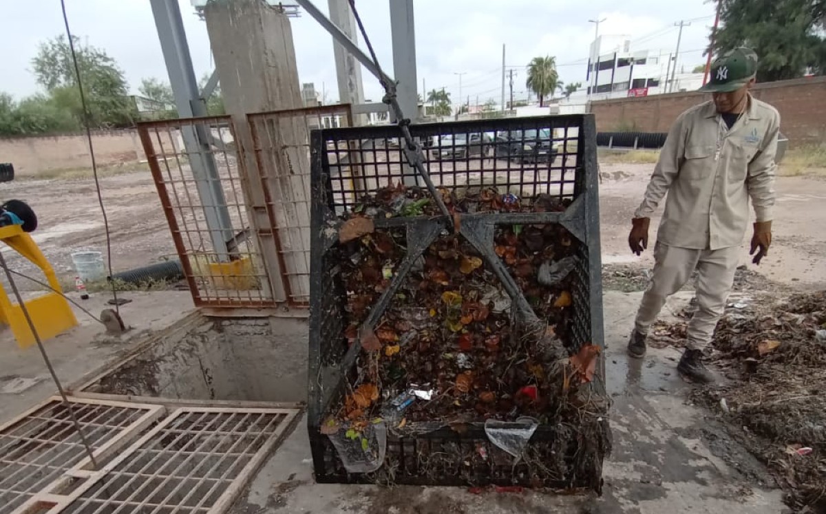 Retiran toneladas de basura tras lluvias en Torreón. l Especial