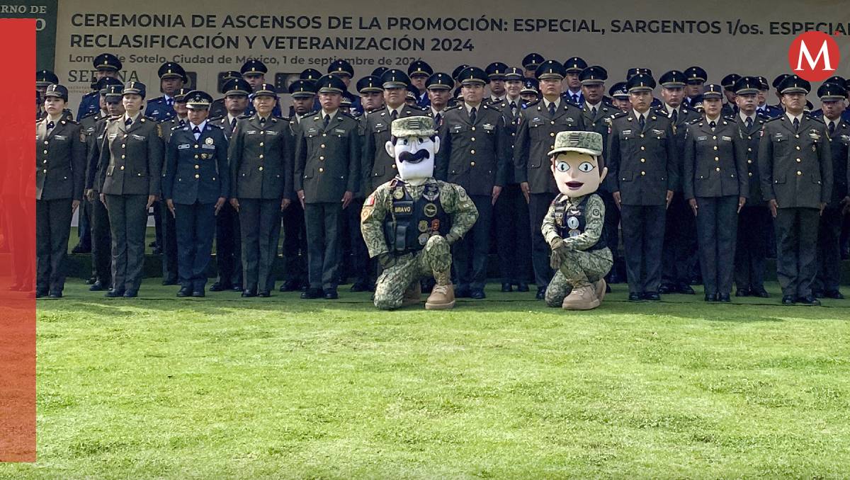 Como cada primero de septiembre, se realizó la ceremonia de promociones de personal militar (Sedena)