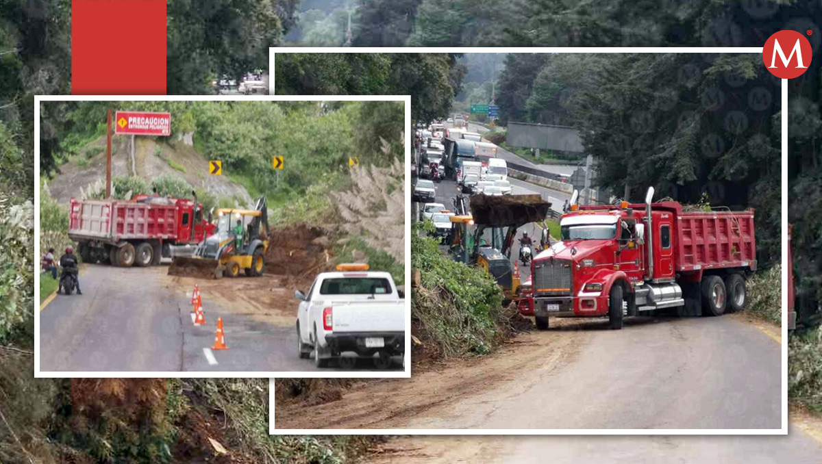A la altura del kilómetro 21 se ve afectada la circulación con dirección a CdMx. (Jorge Becerril)