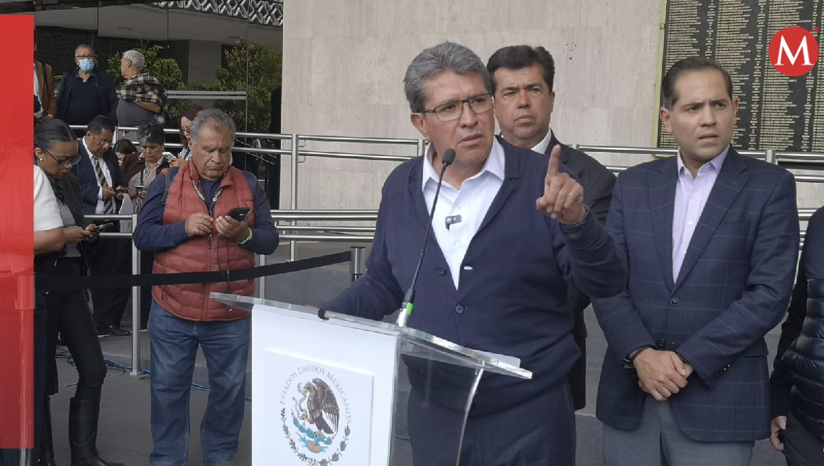 El coordinador de Morena en la Cámara de Diputados, Ricardo Monreal, en conferencia. | Fernando Damián