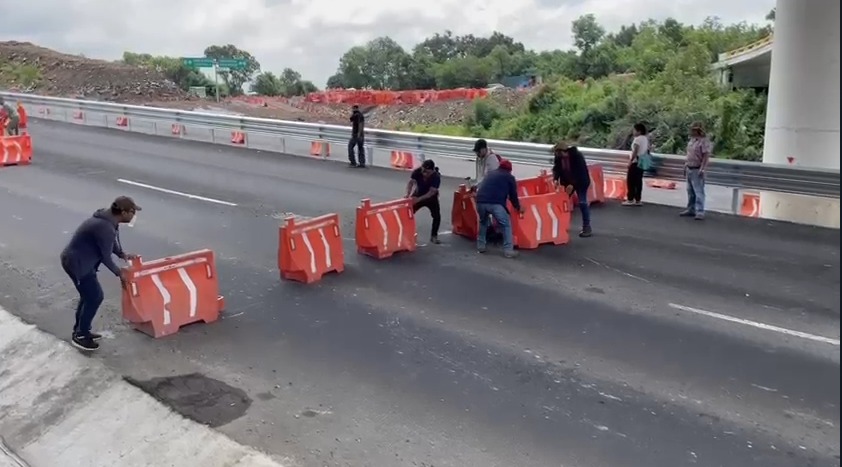 Ejidatarios del municipio de Tepoztlán realizaron un bloqueo. (Foto: especial)