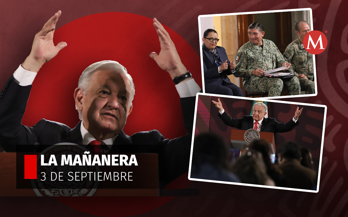 El presidente López Obrador en La Mañanera desde Palacio Nacional 3 de septiembre | Fotos: Cuatoscuro