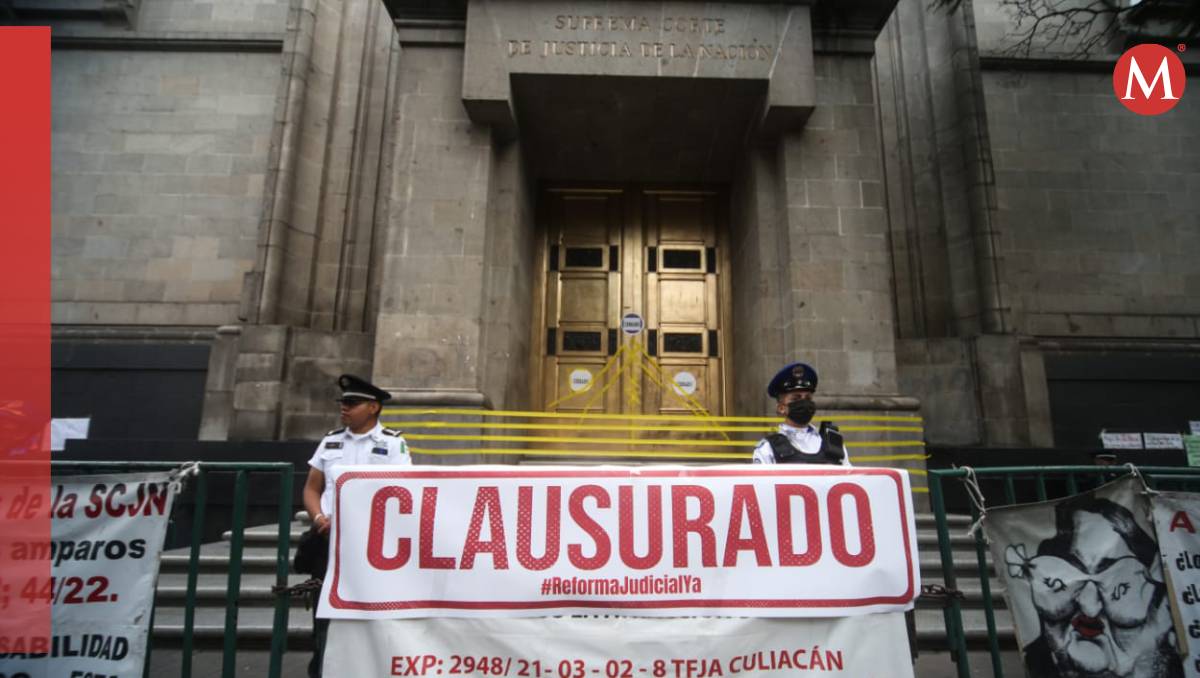 Los acceso a la Corte fueron clausurados de forma simbólica (Araceli López)