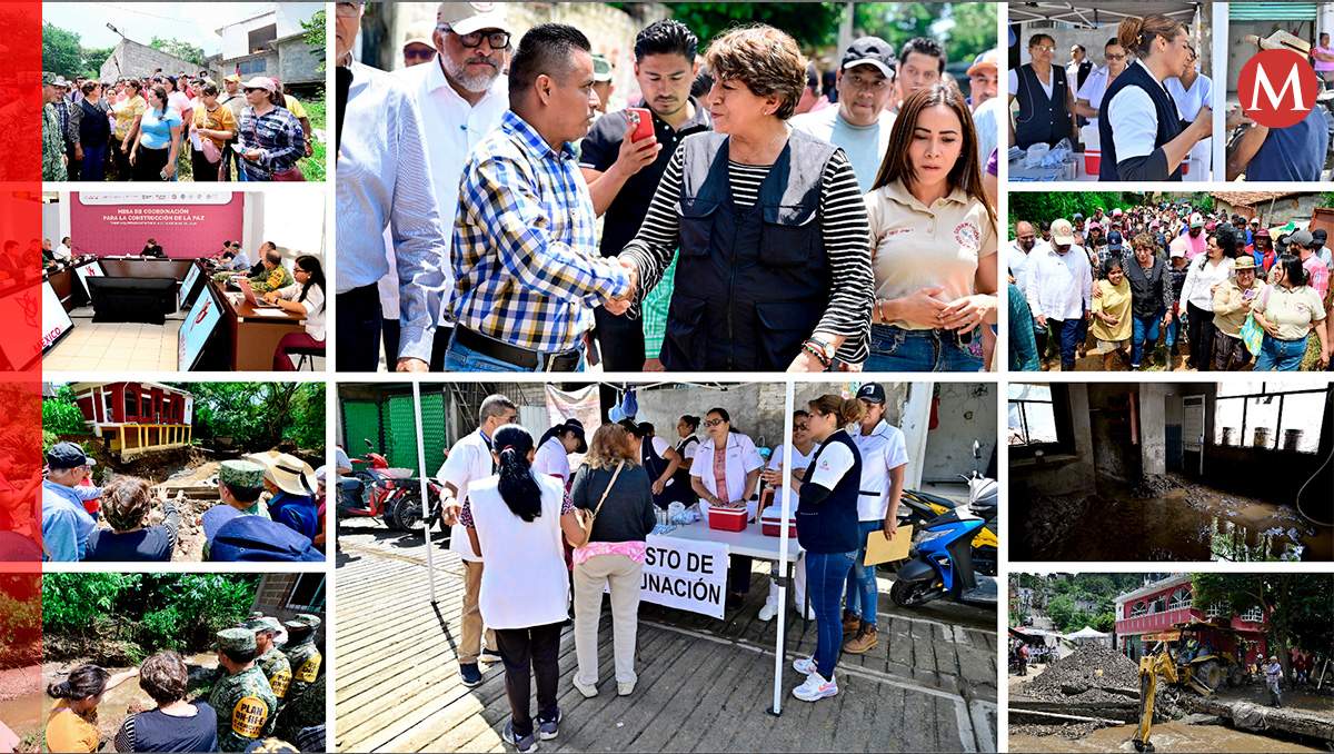 La gobernadora mexiquense señaló se realizará un censo para la entrega de enseres domésticos a las familias afectadas. Diseño: Oscar Avila
