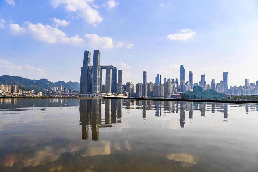 Vista urbana del municipio de Chongqing, en el suroeste de China. (Xinhua/ Wang Quanchao)