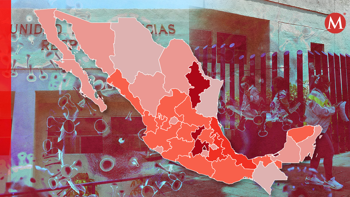 México reporta aumento de defunciones por covid-19 y saturación hospitalaria en varias regiones | Diseño: Óscar Ávila