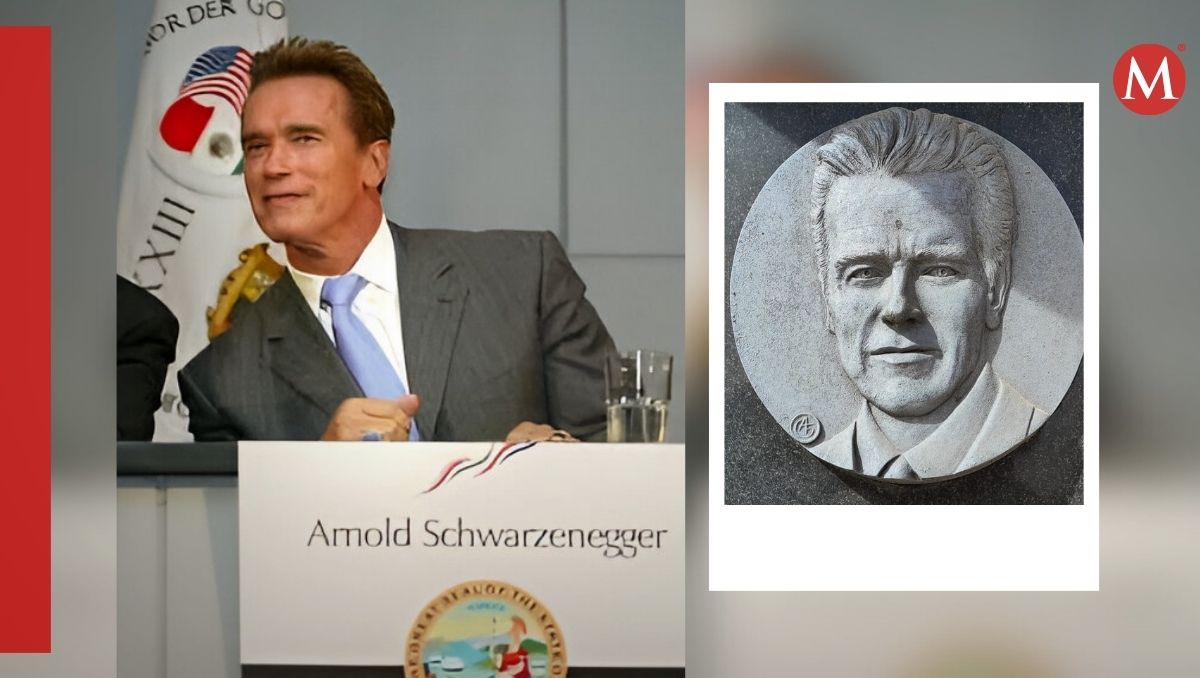 Placa en UAdeC de  Arnold Schwarzenegger. | Fredo Becerra
