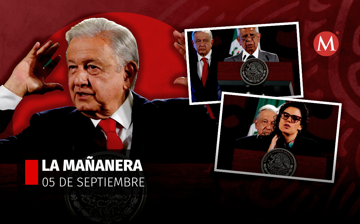 El presidente López Obrador en la mañanera desde Palacio Nacional. | Cuartoscuro