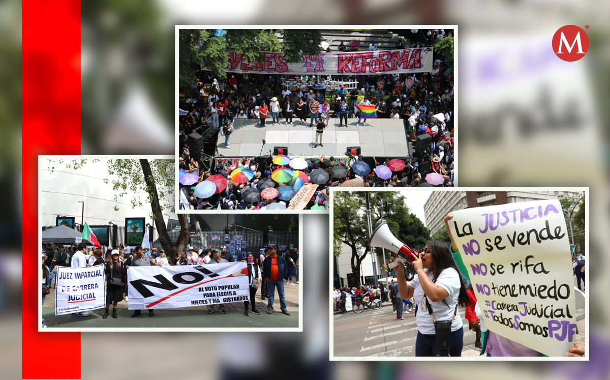 Protestas contra reforma al Poder Judicial HOY 6 de septiembre. | Diseño: Mauricio Ledesma