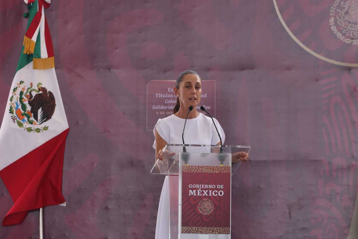 Claudia Sheinbaum reconoce el trabajo de Andrés Manuel López Obrador. | Foto: Ariana Pérez.