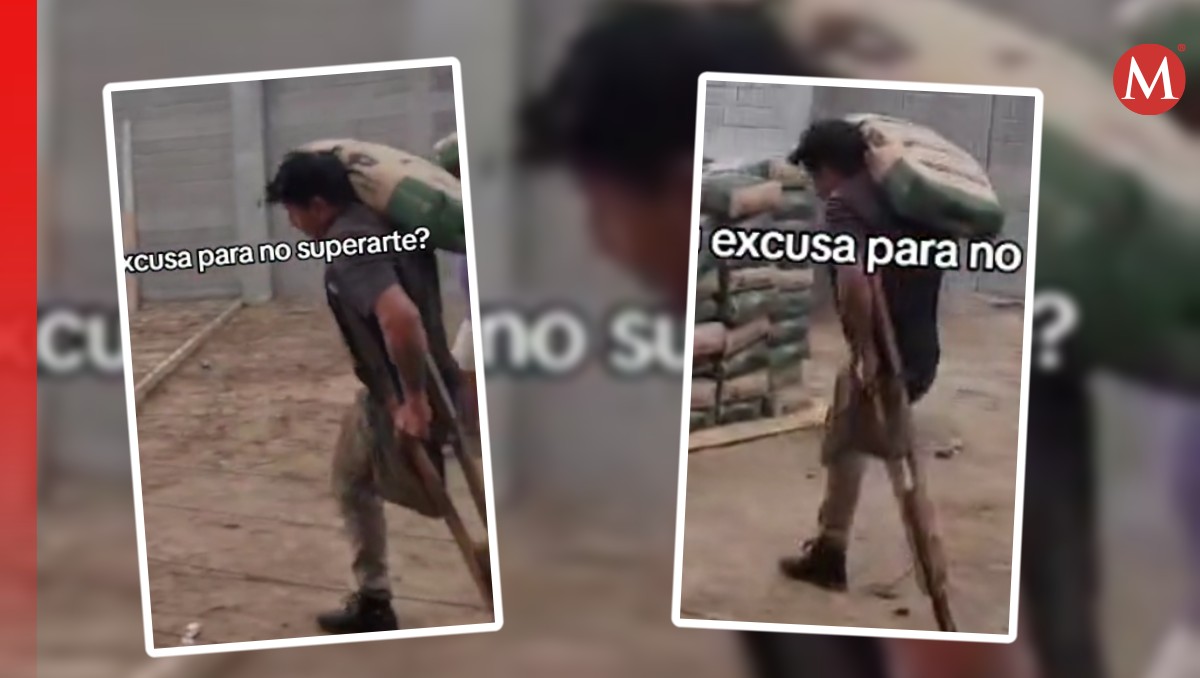 Hombre discapacitado SORPRENDE en redes por trabajar CARGANDO costales