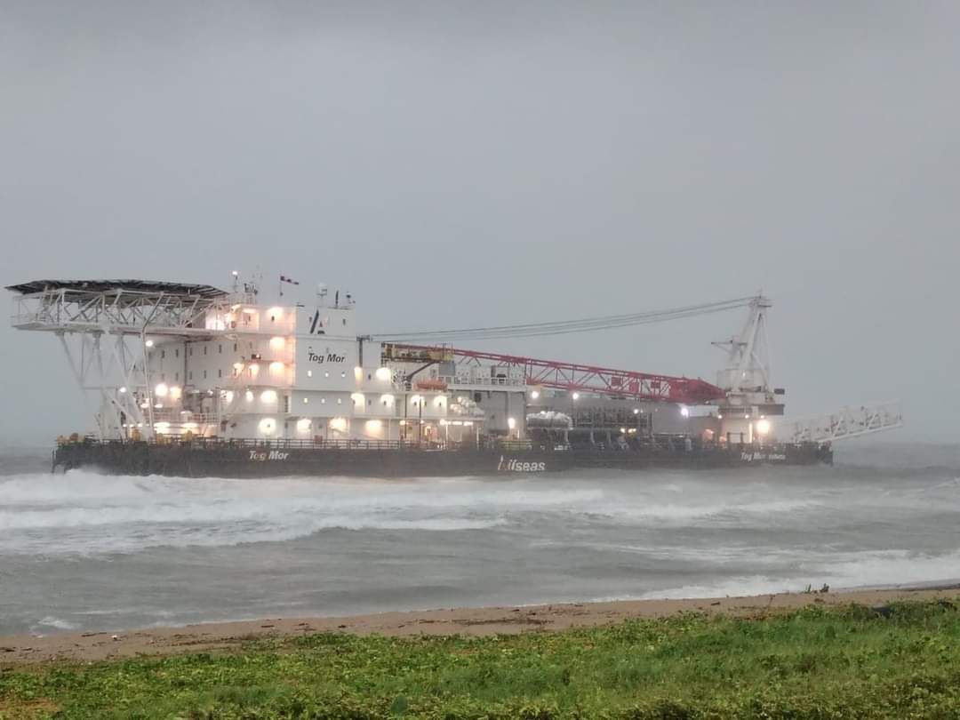 'Tog Mor' encalla en costas de Coatzacoalcos, Veracruz / Especial