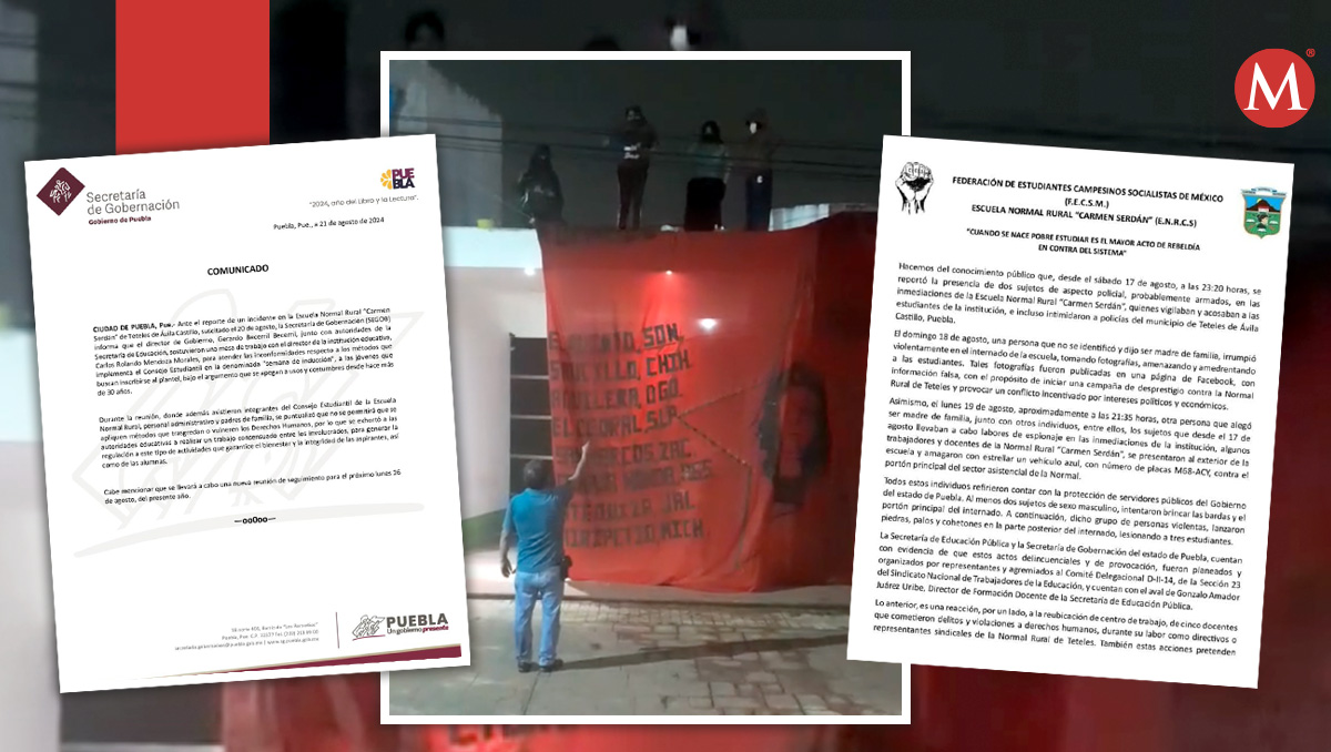 Ximena fue rescatada por su madre de la normal rural Carmen Serdán en Teleles. (Diseño: Mauricio Ledesma)