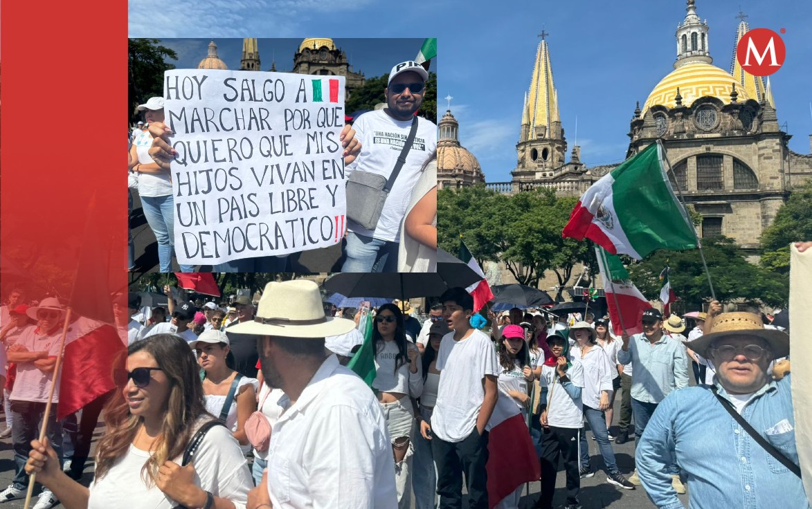 Ciudadanos y trabajadores del poder judicial se concentraron en el centro histórico de Guadalajara