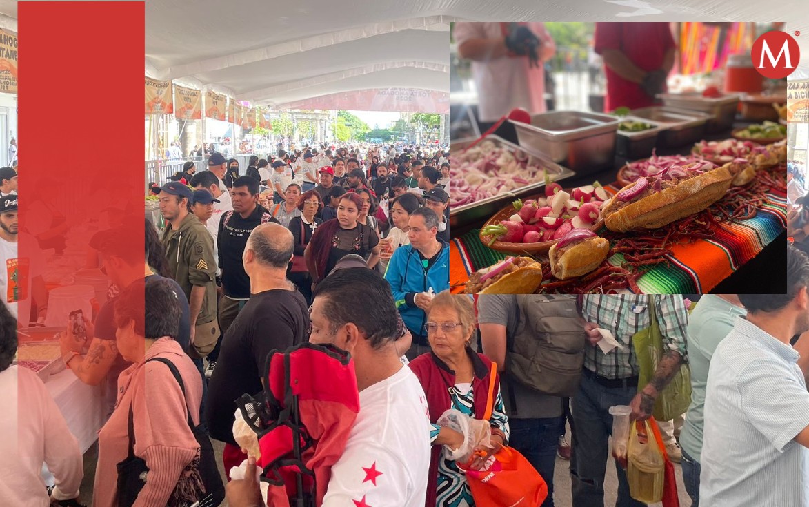 Tapatíos disfrutaron de la tortas ahogadas gratis. (Cortesía)