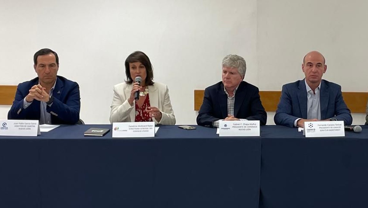 Este lunes realizaron una rueda de prensa en las instalaciones de COPARMEX. Foto: Mayte Villasana