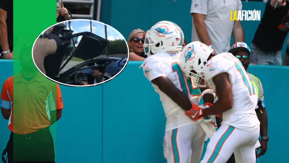Revelan video de la cámara corporal del policía que arrestó a Tyreek Hill (Reuters/X @AndySlater)