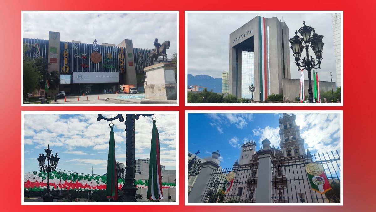 Decoran centro de Monterrey por fiestas patrias / Francisco Zúñiga.