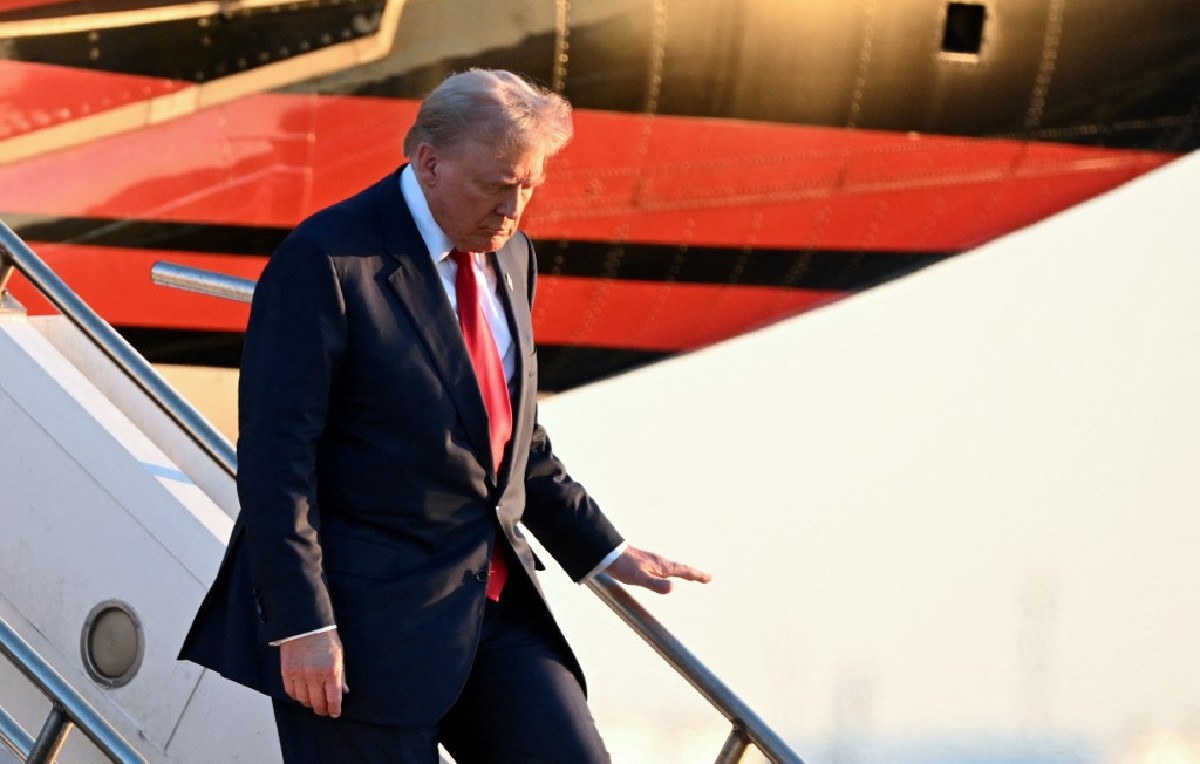 Donald Trump llega al debate presidencial en Filadelfia, Pensilvania (AFP)