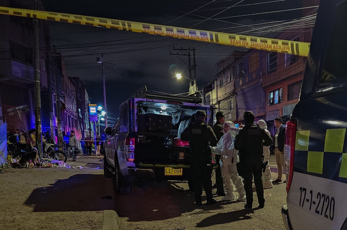 Explosión de granada  en Bogotá. (AFP)