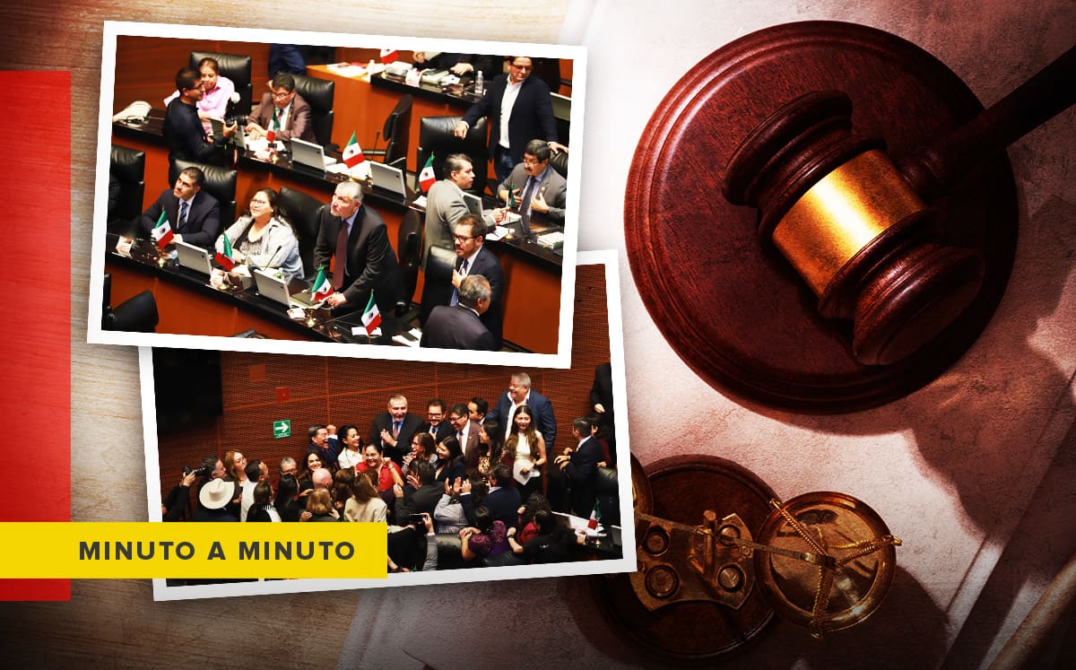 Debate en el pleno del Senado sobre la reforma judicial EN VIVO | Foto: Javier Ríos. | Diseño: Óscar Ávila