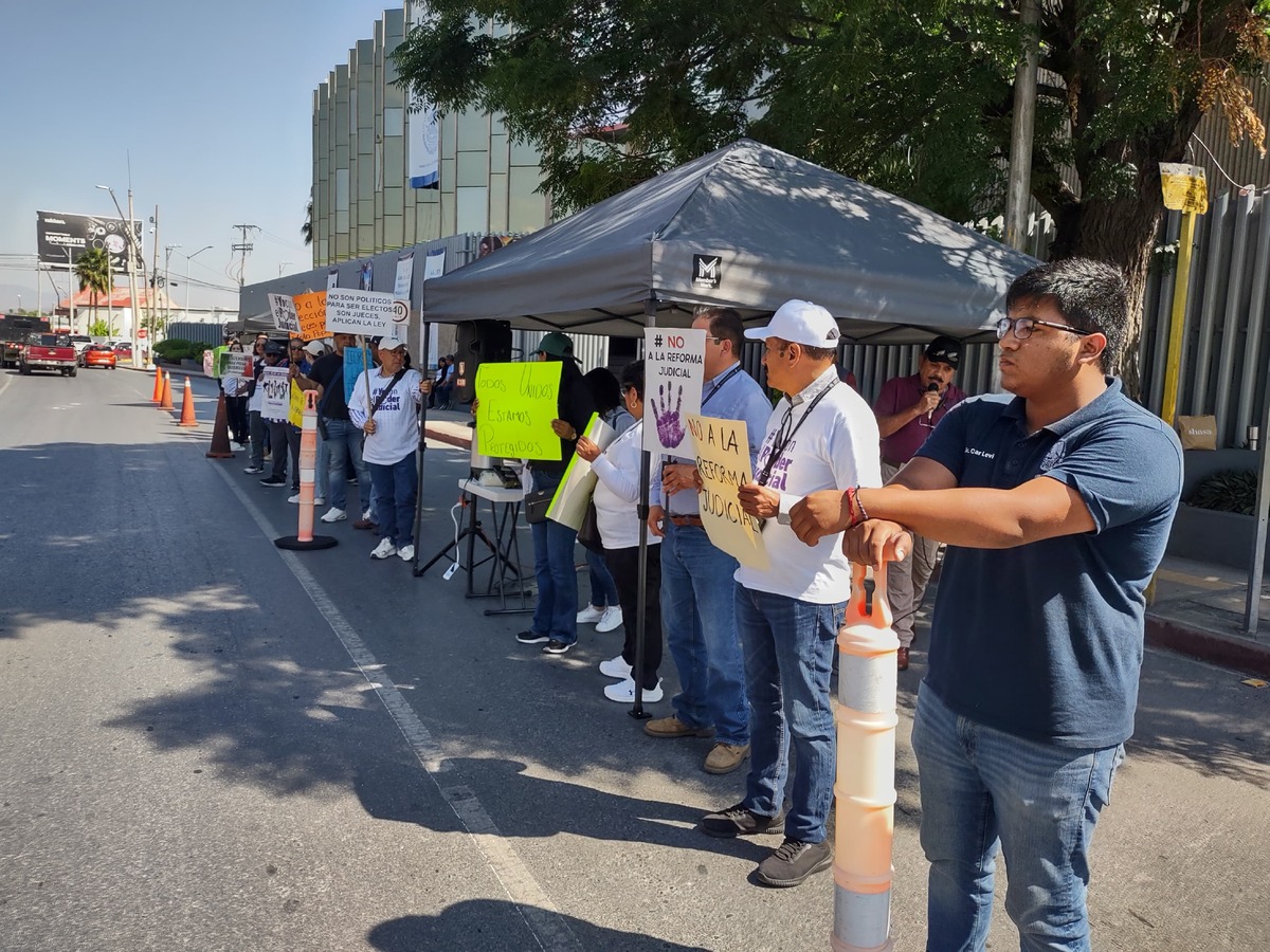 Manifestación de trabajadores del Poder Judicial por aprobación de reforma. | Especial