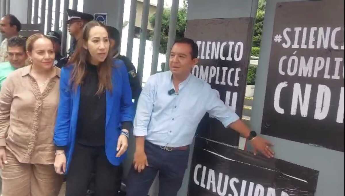 Diputados del PAN clausuran la CNDH por omisión y complicidad ante reforma judicial