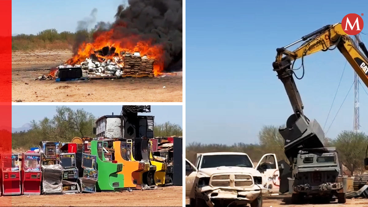 FGR destruye toneladas de drogas y narcotanques en Sonora | Diseño: Óscar Ávila