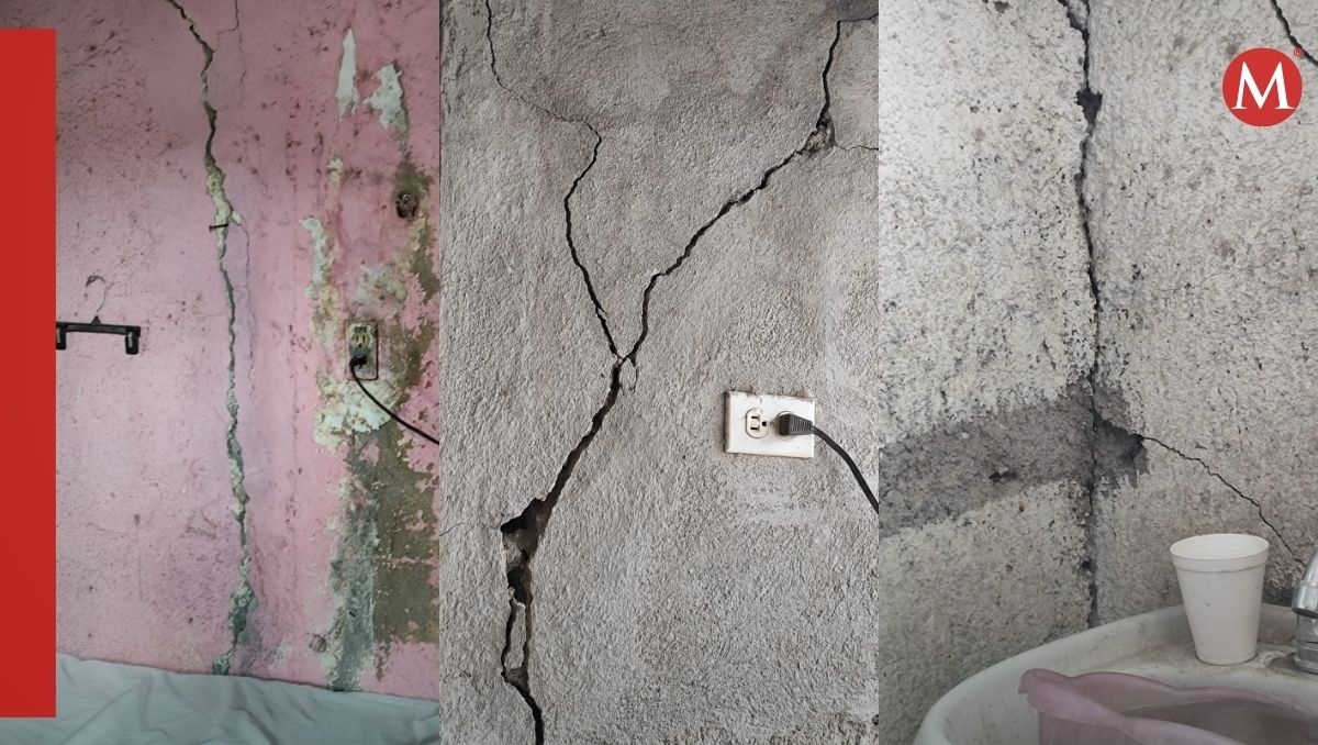 Casas del ejido Agujita afectas por labores de rescate de mina El Pinabete. | Especial