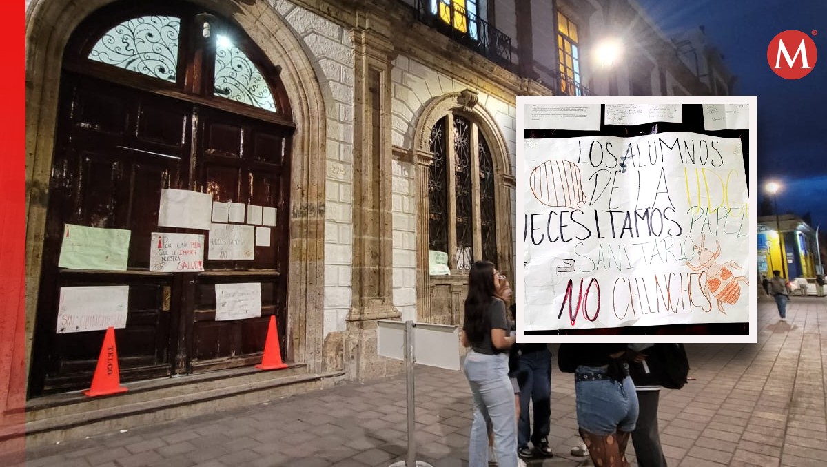 Estudiantes de Preparatoria de Jalisco protestaron por supuesta plaga de chinches (Fotos: Usi Toledo | Diseño: Milenio)