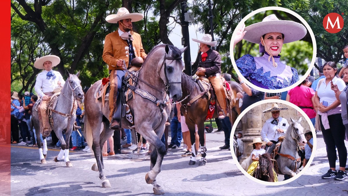 Así fue el desfile charro hoy 14 de septiembre en Guadalajara (Fotos: Cortesía | Diseño: Milenio)