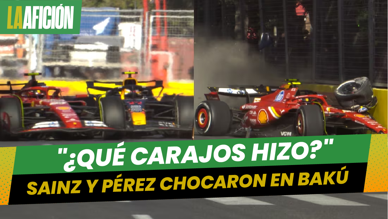 Checo' Pérez sufre fuerte accidente tras ser chocado por Sainz; dejándolo sin podio