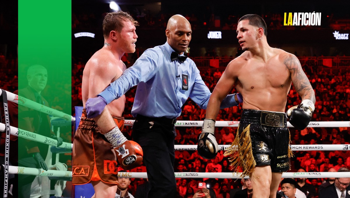Julio César Chávez tacha de "c*lero" a Berlanga por cabezazo sobre Canelo (AFP)