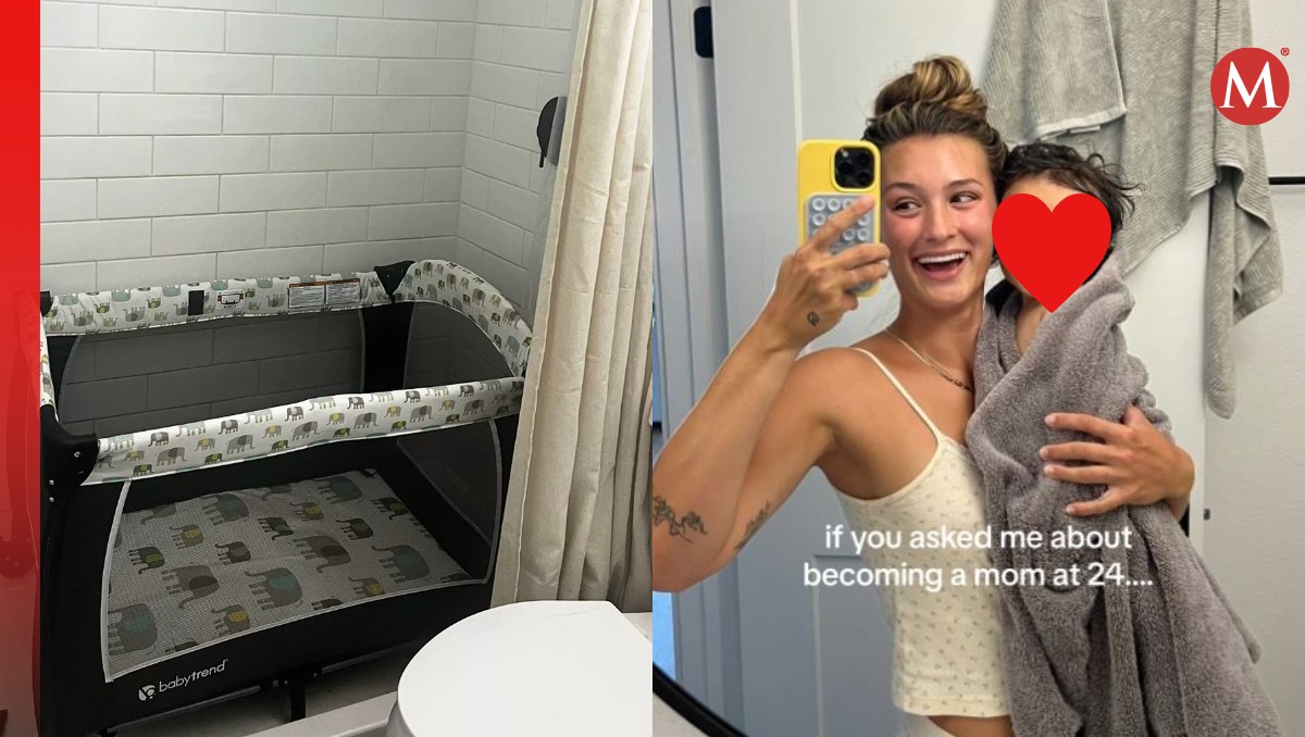Chloe Molina, una madre viral de TikTok defiende que su bebé duerma en el baño | VIDEO