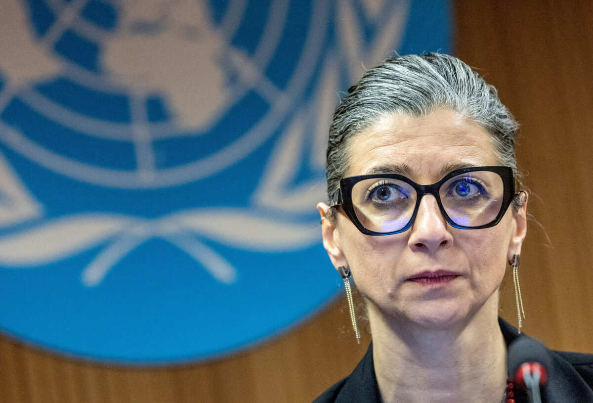 Francesca Albanese, relatora especial de las Naciones Unidas sobre los derechos humanos en los territorios palestinos. | Foto: Reuters (especial)
