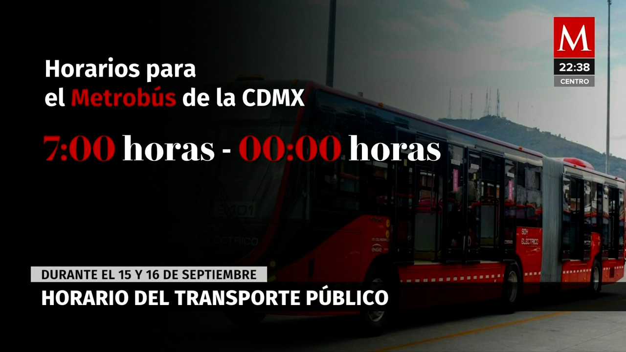 Horario especial del metro y metrobús en Fiestas Patrias
