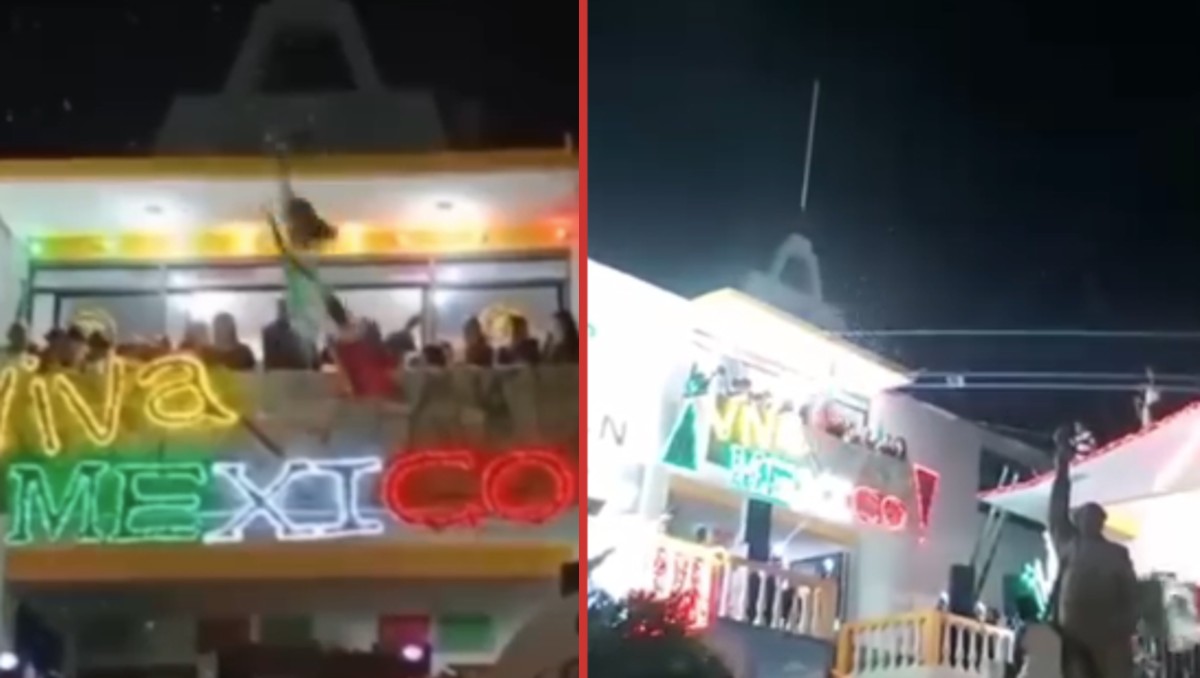 El momento en que la campana de La Misión, Hidalgo, cae durante el Grito de Independencia