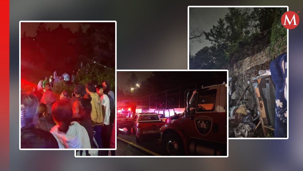El desgajamiento de un cerro en Naucalpan provocó el sepultamiento un casa. Foto: (Especial)