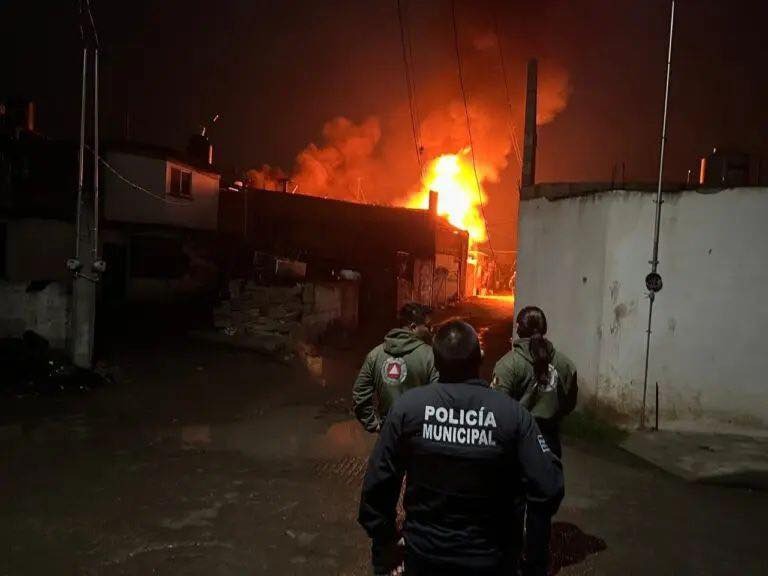 Explota bodega huachicolera en Tezontepec de Aldama. (Especial)