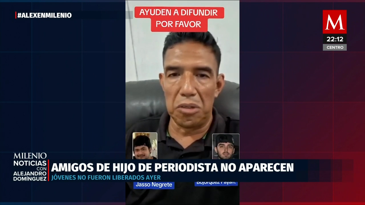Hijo de periodista liberado tras secuestro en Sinaloa; dos jóvenes siguen desaparecidos