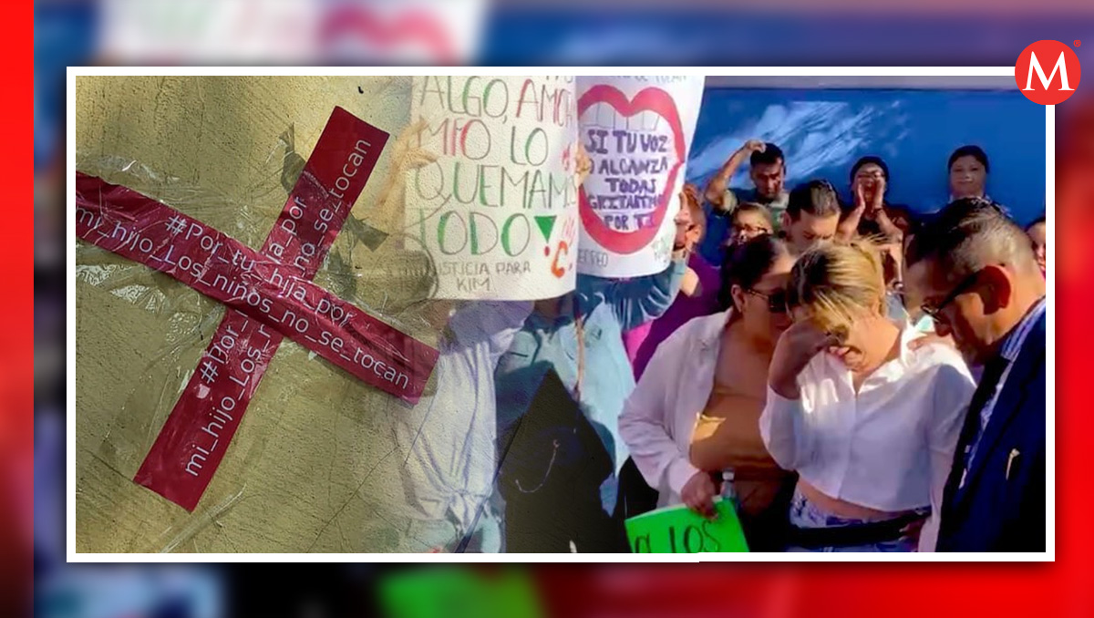 Ayer, la madre de la menor organizó una protesta en el kinder donde fue atacada su hija (Diseño: Milenio)