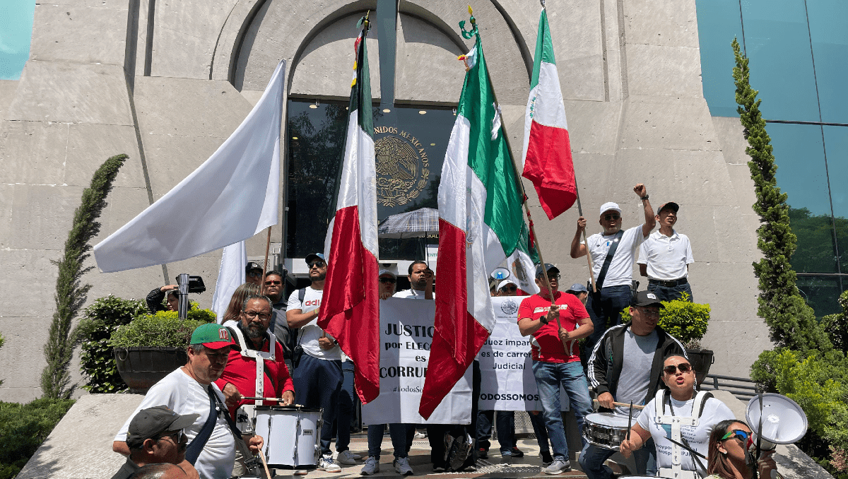 Trabajadores del Poder Judicial federal se manifestaron en contra de la reforma al Poder Judicial. | Especial