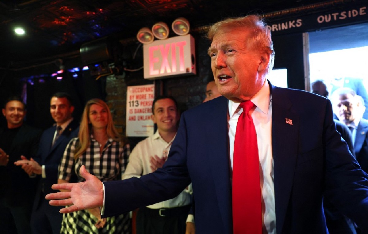 Trump visita bar de criptomonedas en Long Island (AFP)