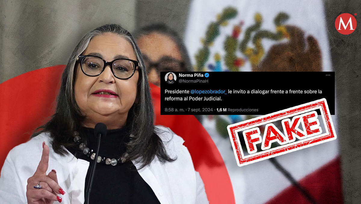 Desde el falso perfil se han emitido mensajes contra la reforma judicial (Diseño: Milenio)