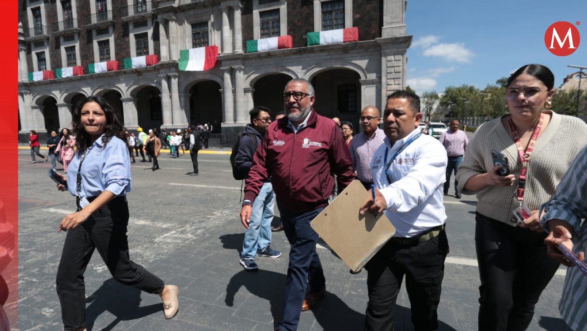 Horacio Duarte, secretario General de Gobierno, encabezó el simulacro nacional 2024, en Edomex. Foto: (Tania Contreras)