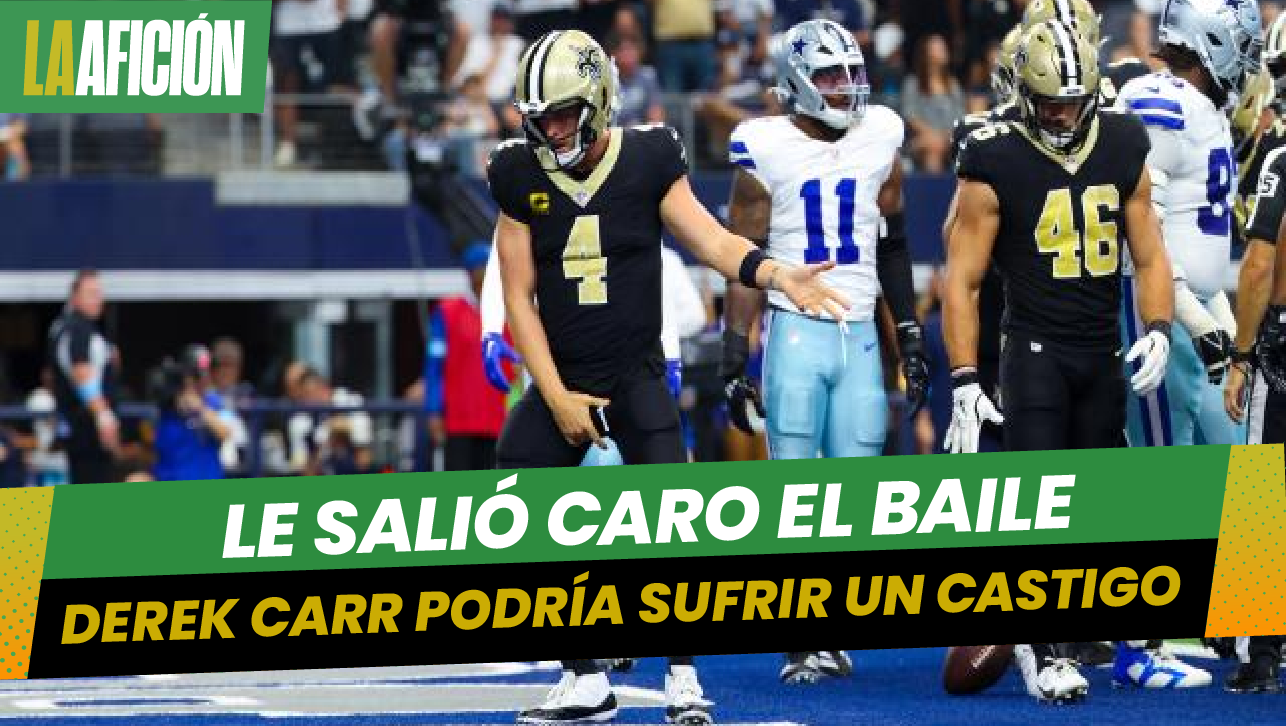Derek Carr, quarterback de Saints, fue multado por festejar como Michael Jackson