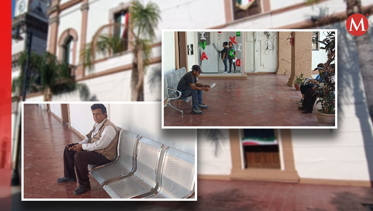 Usuarios de la presidencia municipal de lerdo piden la reparacion de las bancas (Especial)