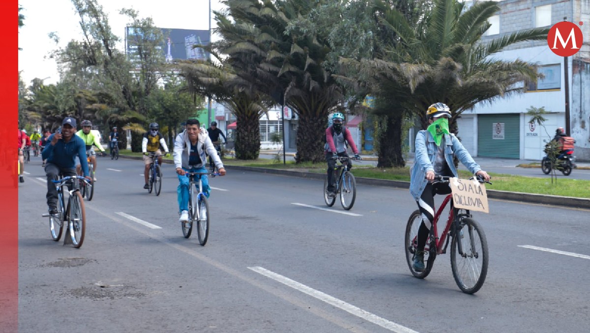 Los ciclistas y pueblos indígenas piden que se garantice su seguridad con la ciclovía de Isidro Fabela. Foto: (Tania Contreras)